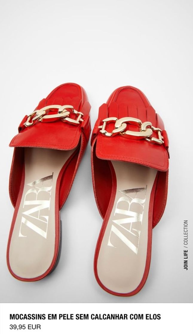 Social Mocassins em pele vermelhos