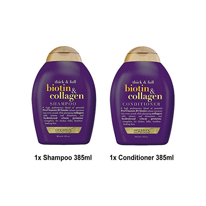 Belleza ogx® (Antes organix) Thick & Full Biotina Collagen Champú 385 ml