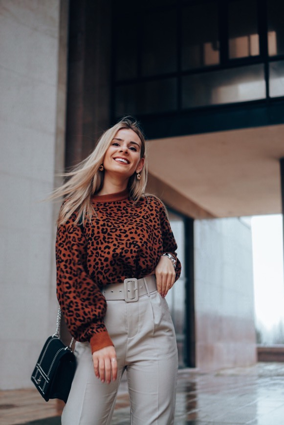 Moda malha leopardo