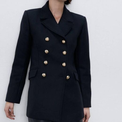 Black buttoned coat