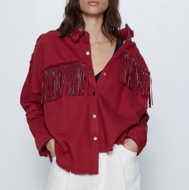 Product Red fringe jacket