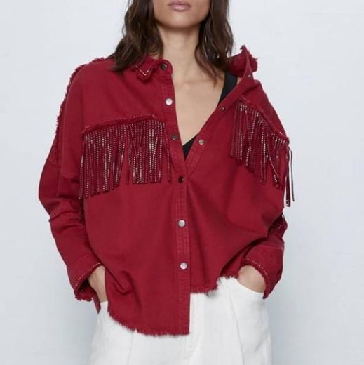 Red fringe jacket