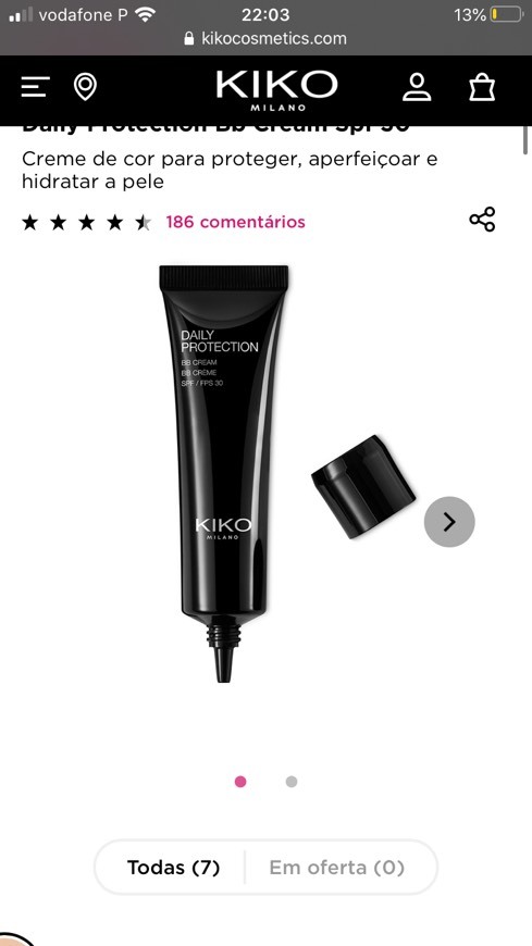 Producto BB cream kiko 