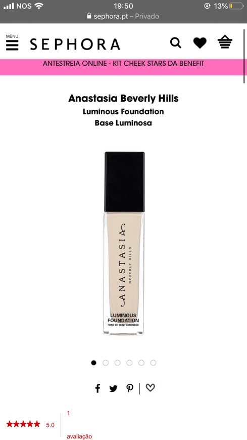 Producto Anastasia Beverly Hills
Luminous Foundation
Base Luminosa