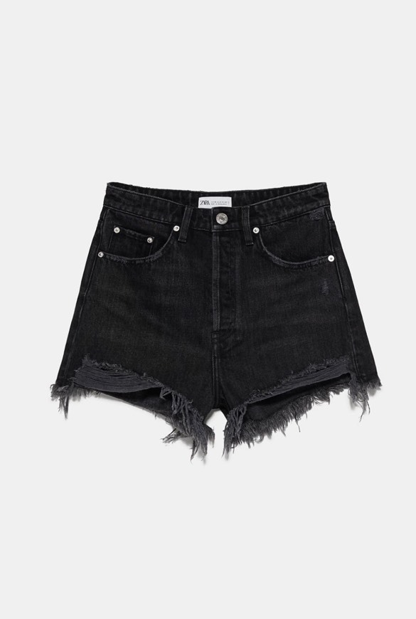 Productos ZARA Hi-rise Denim Shorts in Black