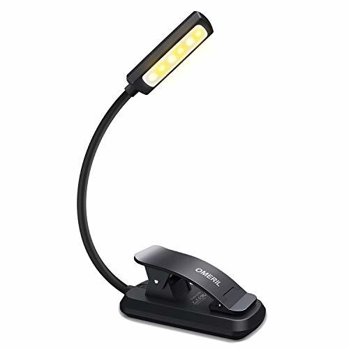 Social Luz de Lectura OMERIL Luz de Libro Recargable, 6 LED con 3