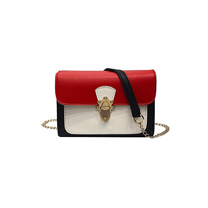 Social KanLin1986 Mujeres Casual Bolsos de hombro patchwork Hebilla aleta bolso pequeño Bolso