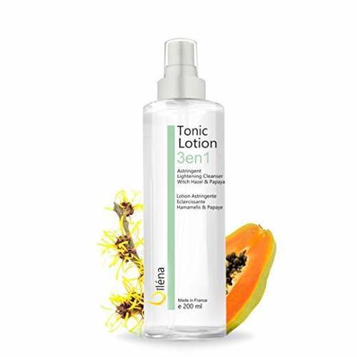 Tonico Limpiador facial Tonico facial astringente y aclarante con Agua de Hamamelis