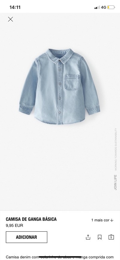 Camisa bebé ZARA 