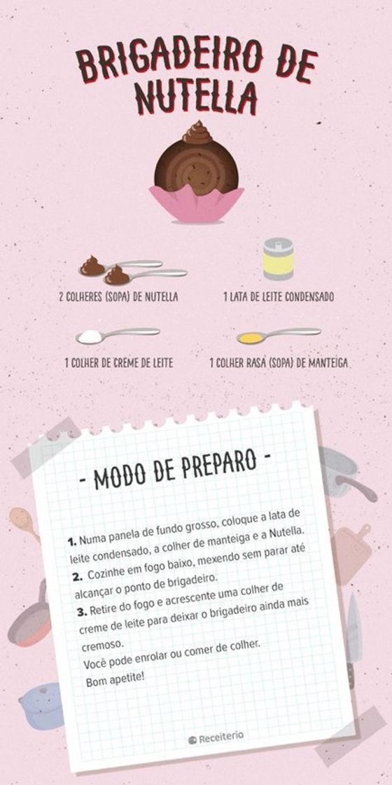 Moda Brigadeiro de nutella