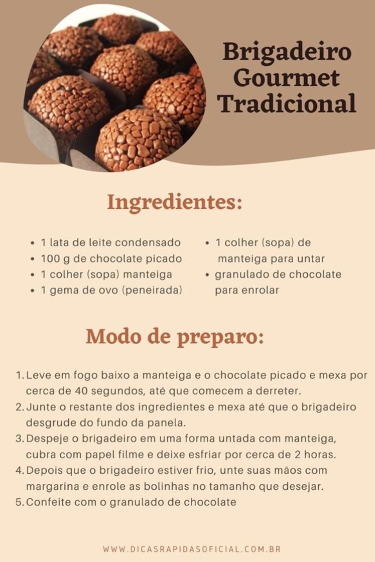 Fashion Brigadeiro gourmet tradicional 