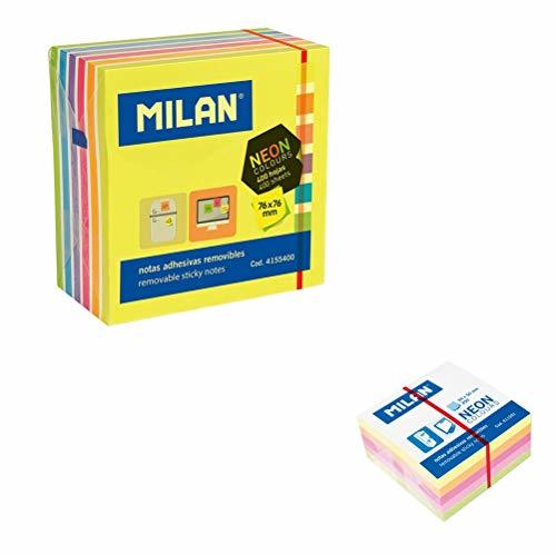 Social Milan-2 Tacos Notas adhesivas 76x76 mm y 50x50 mm Colores Neón