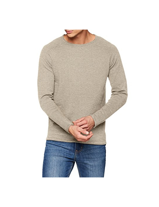 Moda JACK & JONES Jjeunion Knit Crew Neck Noos suéter, Marfil