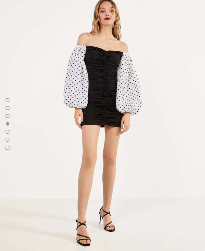 Productos Dress with voluminous polka dot sleeves 