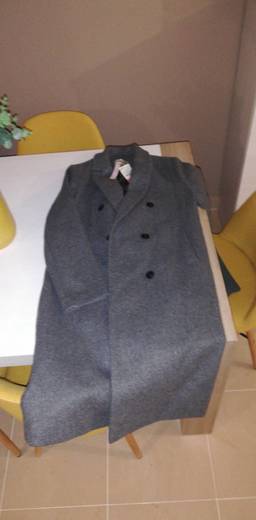 Abrigo largo gris Zara