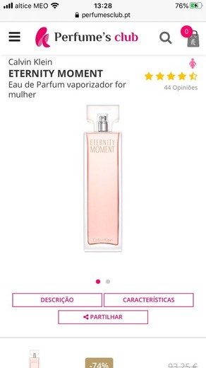 ETERNITY MOMENT perfume EDP preços online Calvin Klein ...