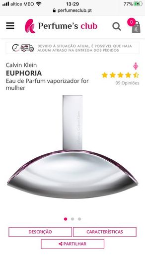 EUPHORIA perfume EDP preços online Calvin Klein - Perfumes Club