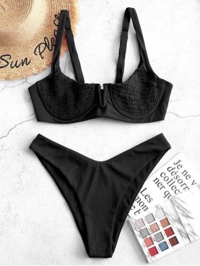 Bikini zaful balconette preto