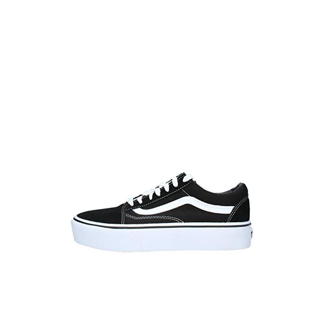 Social Vans Ward Platform Canvas Zapatillas Mujer, Negro