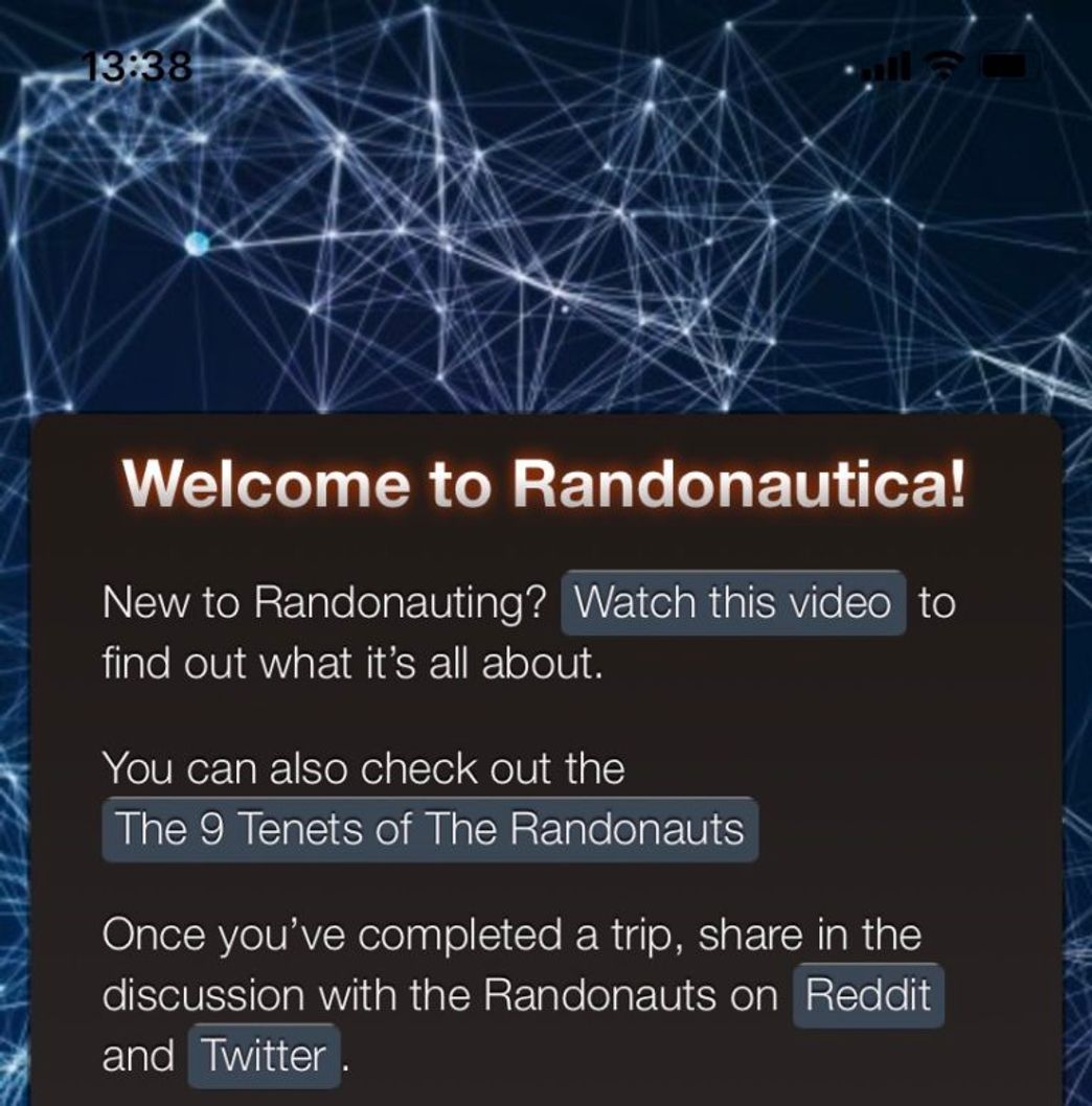 App Randonaut Challenge