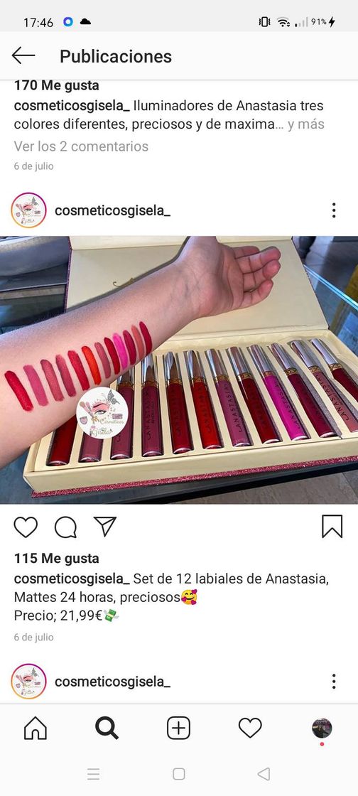 Fashion bonitos labiales super baratos 4 €enivo toda la caja 