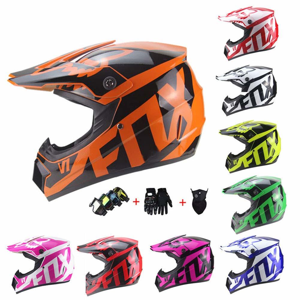 Product Dightyoho Casco para Motocross, 4pcs Juego de Casco de Moto