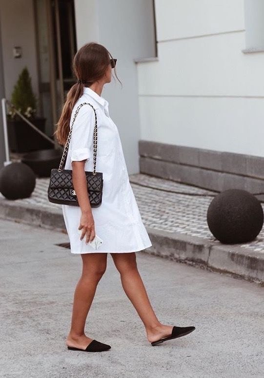 Fashion White shirt dress