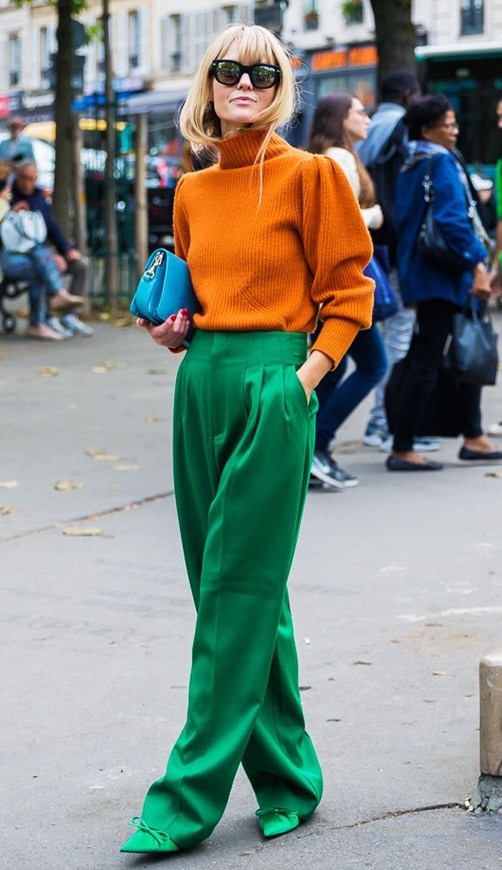 Fashion Green and orange