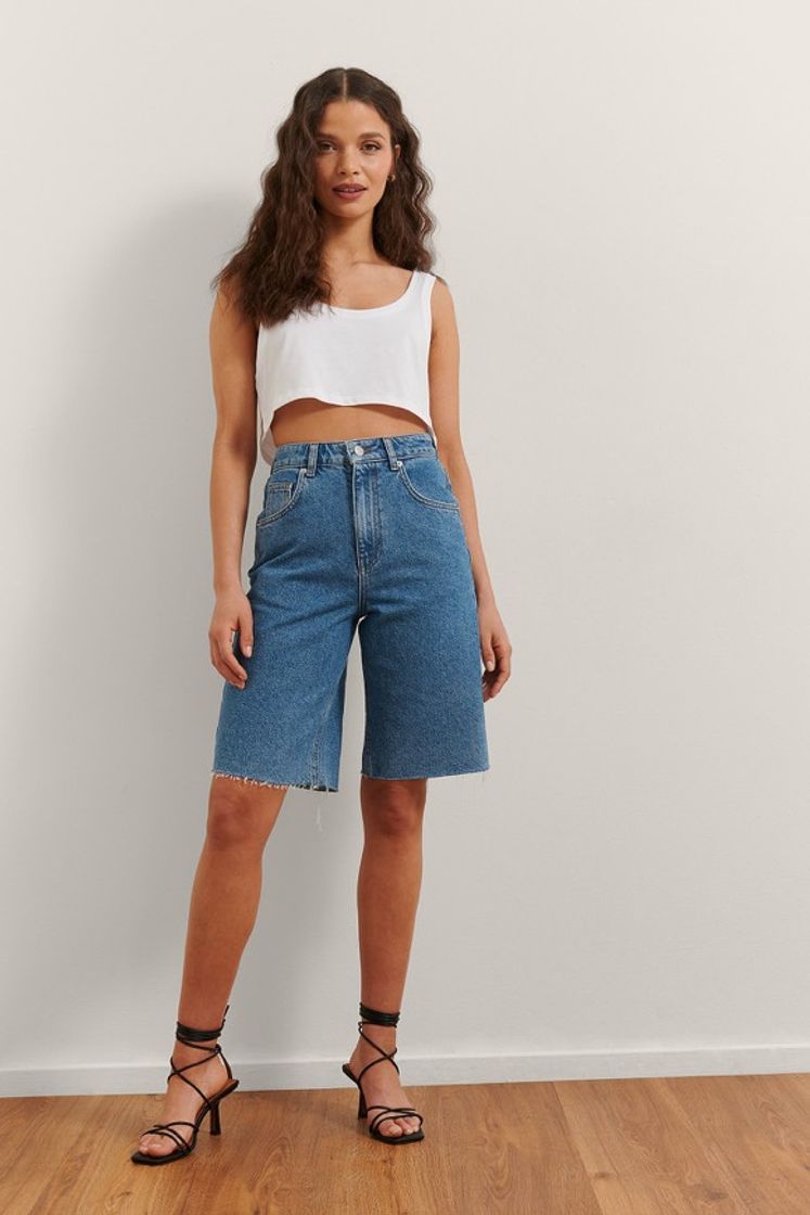 Fashion Denim Mid Length Shorts  