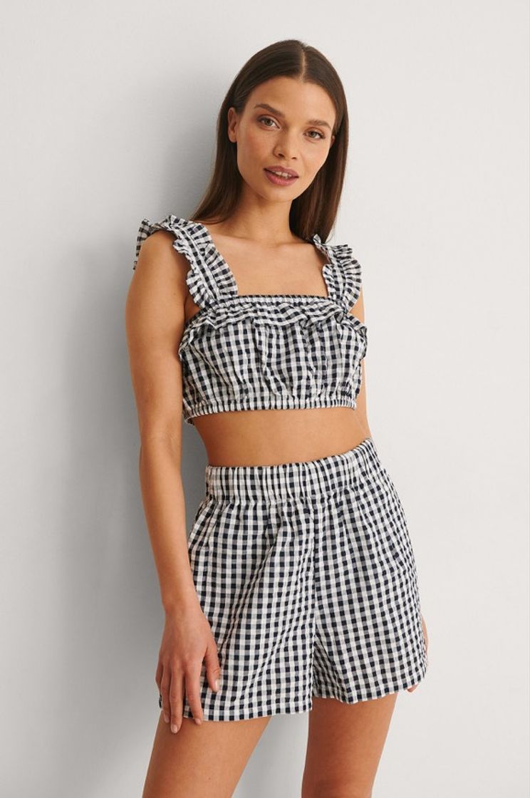 Moda Gingham Checked Shorts  