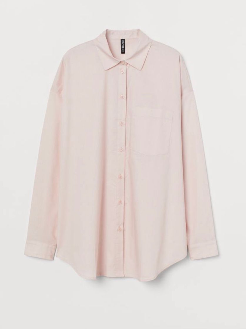 Moda Camisa oversize de algodón - Rosa claro - MUJER