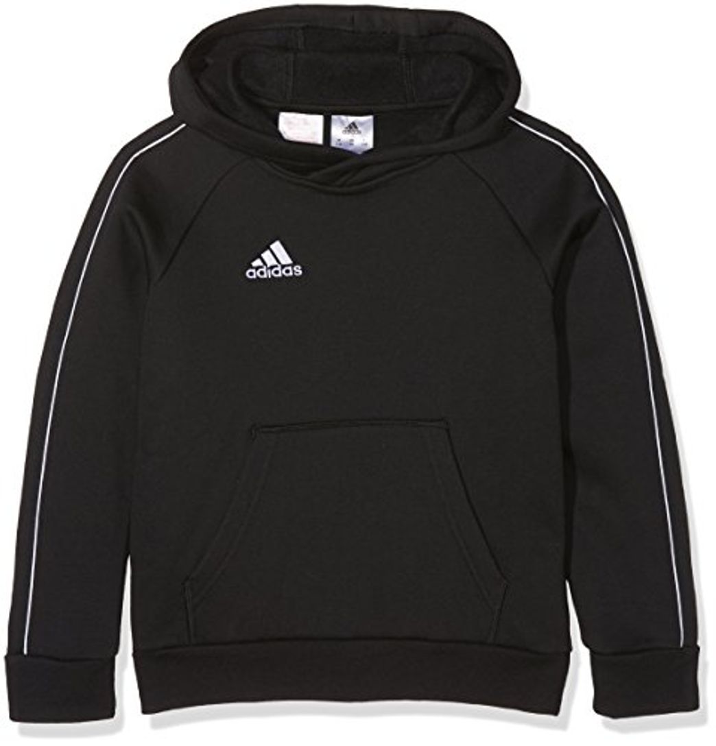 Fitness adidas Core18 Hoody Y Sudadera con Capucha, Unisex Niños, Negro/Blanco, 5-6 años