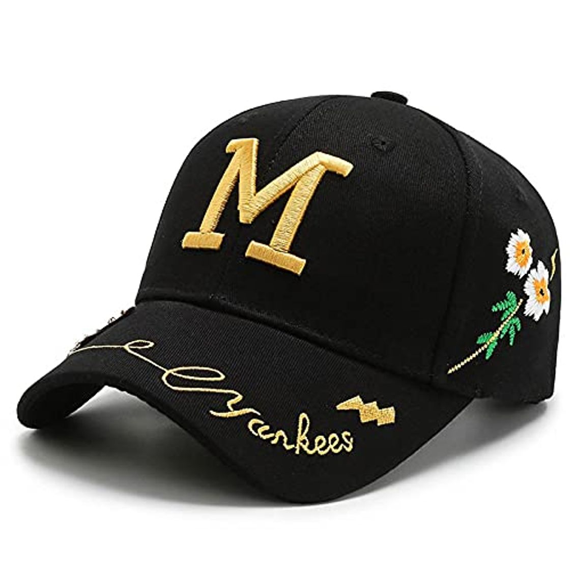 Moda Gorra con Visera para Mujer Moda Temperamento Letras Bordadas Gorra de béisbol