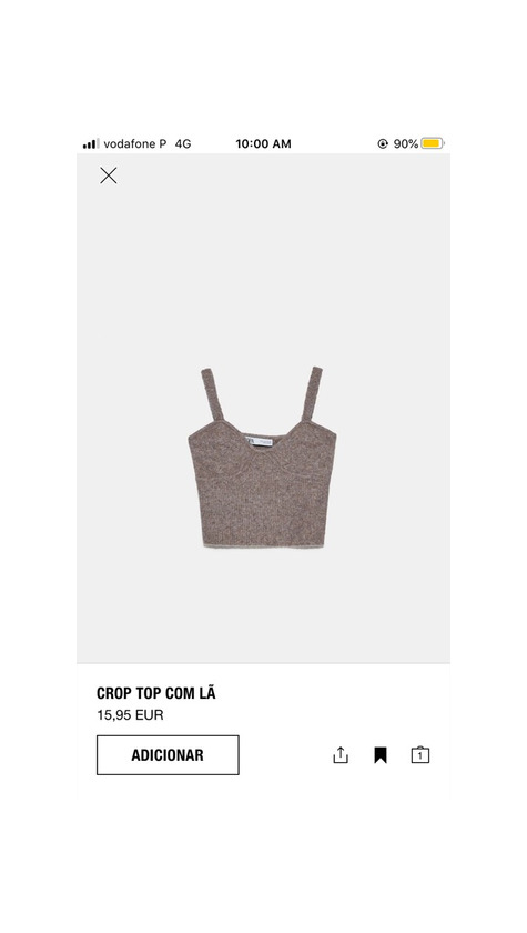 Productos Crop Top Lã