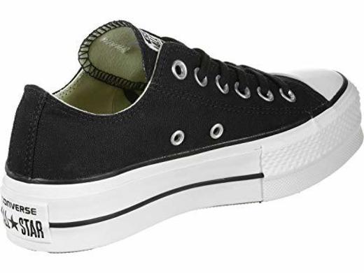 Converse Chuck Taylor CTAS Lift Ox Canvas, Zapatillas para Mujer, Blanco