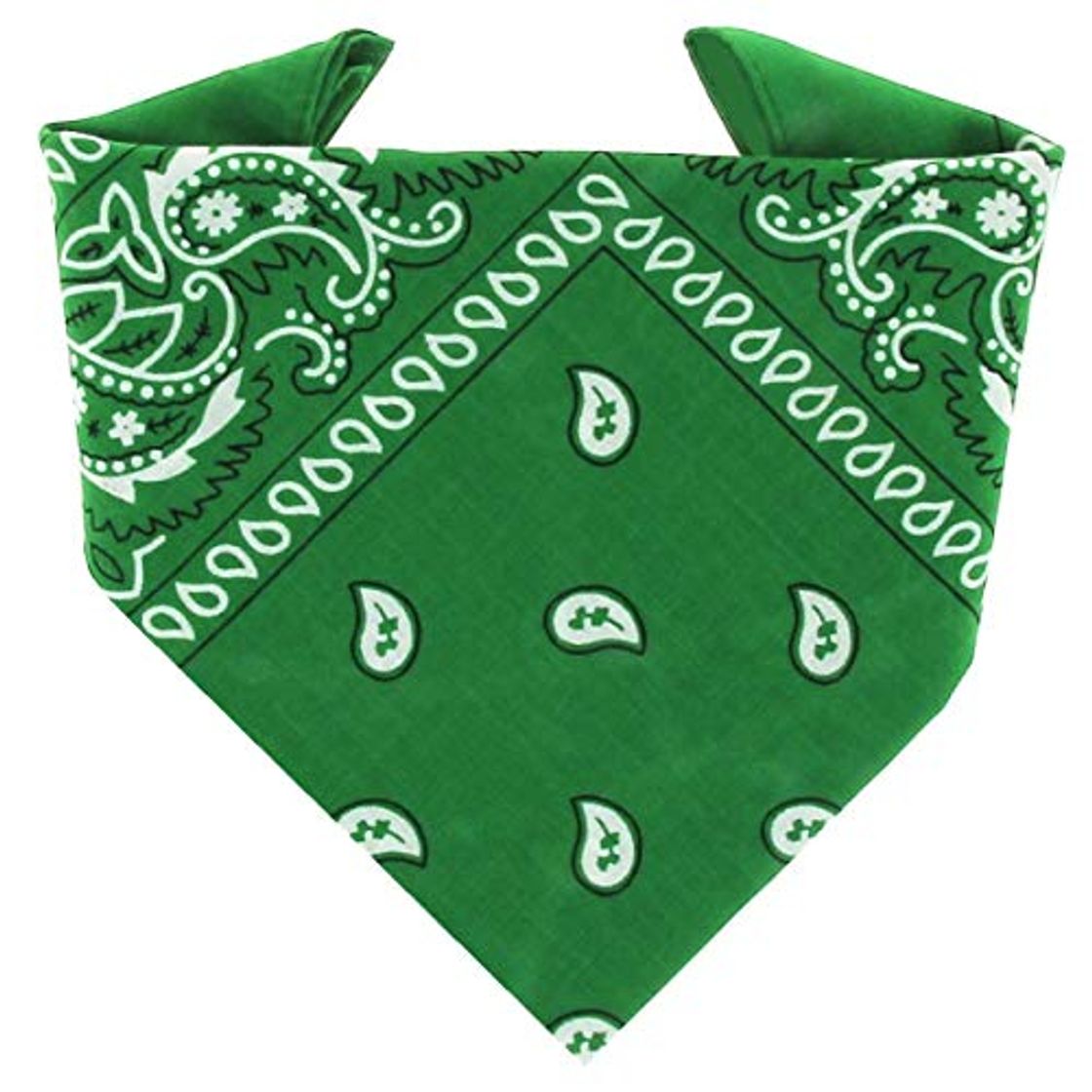 Fashion ...KARL LOVEN - Bandana 100% algodón - Paisley Verde - Pañuelo para