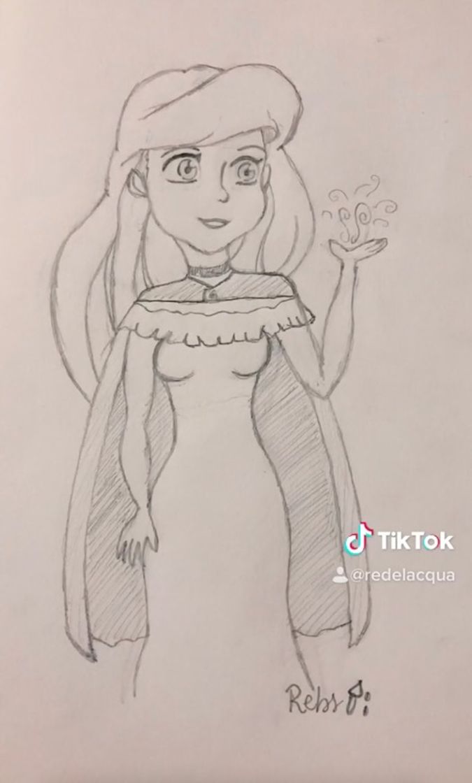 Fashion Drawing princess Ariel 