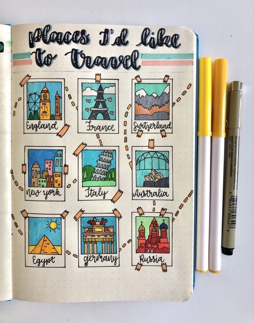 Moda Travel bucket list ideas for your bujo 😊