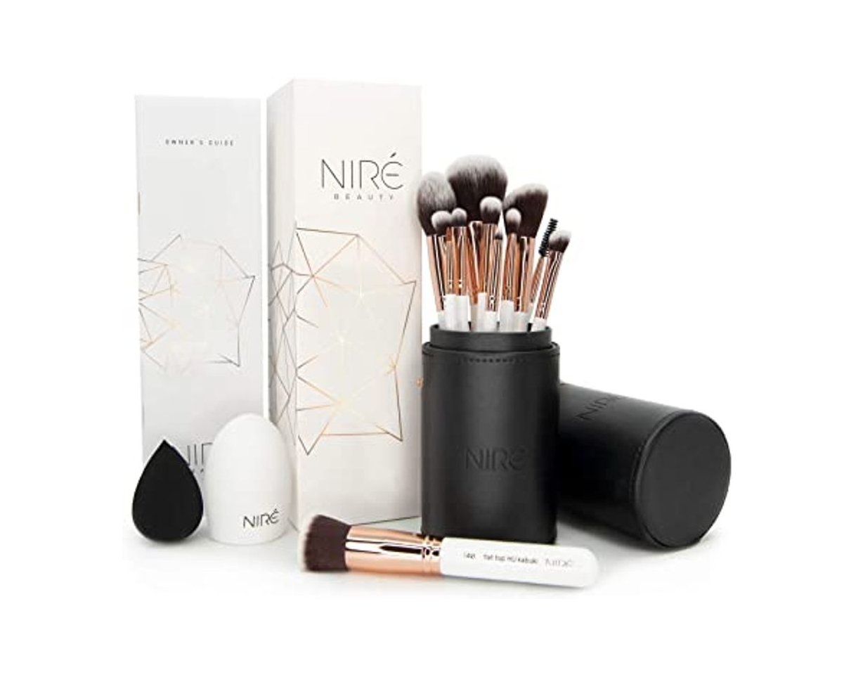 Social Niré Brochas de Maquillaje con Esponja Maquillaje
