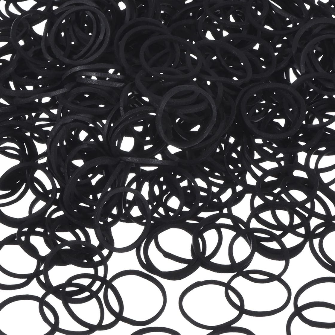 Social 【500 Piezas】Gomas de Pelo Elásticos Cintas Bandas de Trenzado