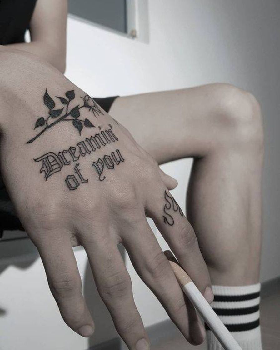 Fashion lettering tattoo