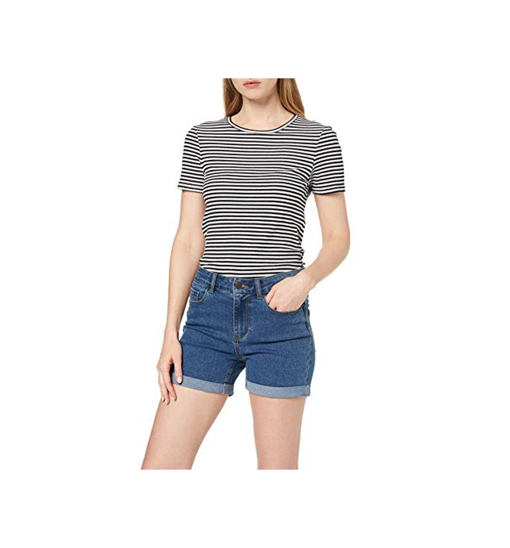 Social Vero Moda NOS Vmhot Seven NW Dnm Fold Shorts Mix Noos Pantalones