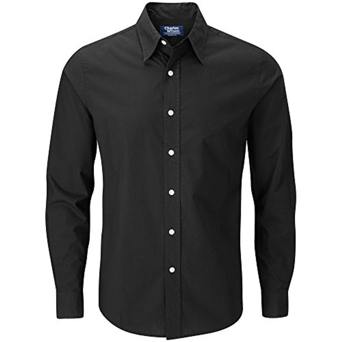 Moda Charles Wilson Camisa Manga Larga Popelina Lisa para Hombre