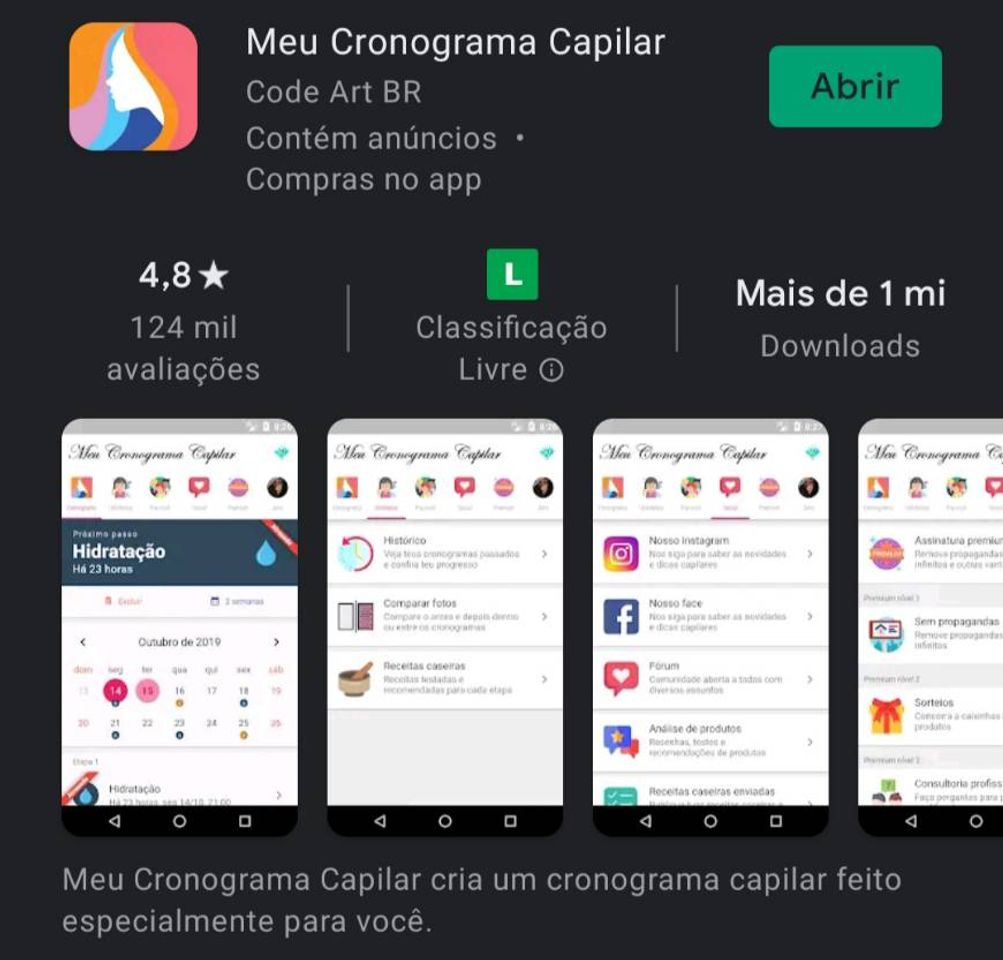 App Meu Cronograma Capilar