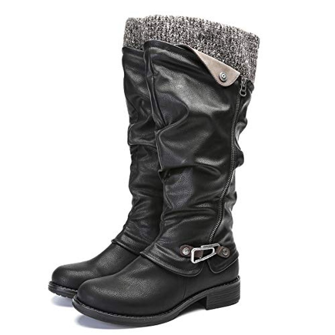 Fashion gracosy Botas de Mujer Otoño Invierno 2020 Tacon Bajo Zapatos Largas Botas