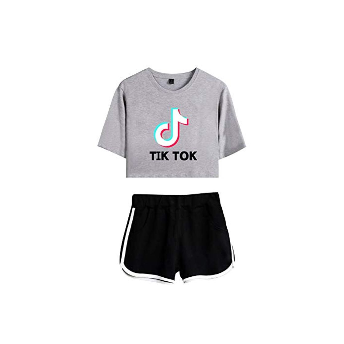 Products TIK TOK Imprimiendo Camisetas Crop Top y Pantalones Cortos