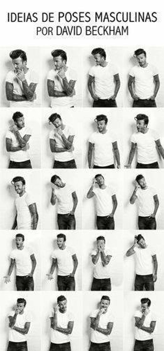 Moda 20 poses masculinas. Ib: David beckham