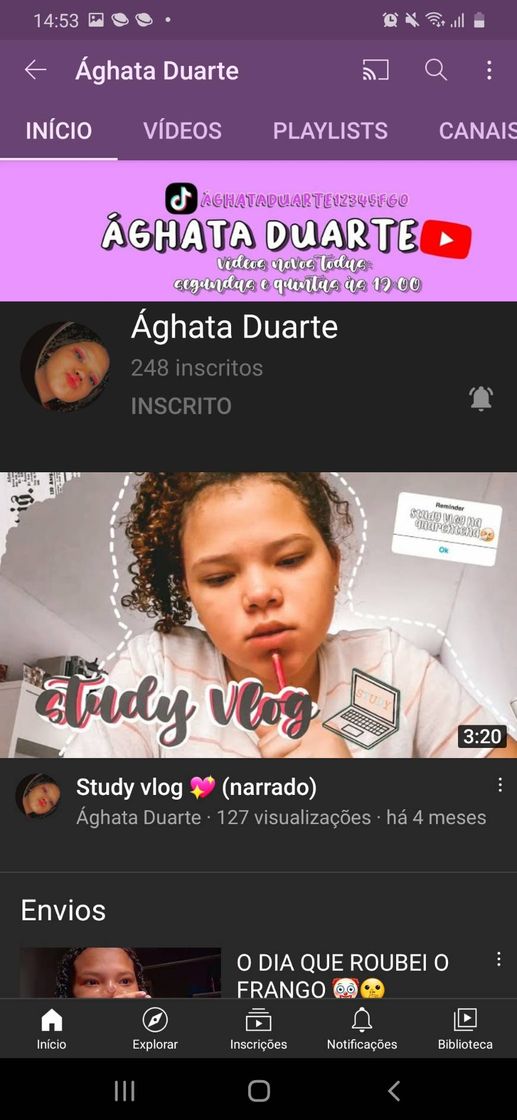 Moda 7° Ághata Duarte - conteúdos variados: vlogs , makes e afins