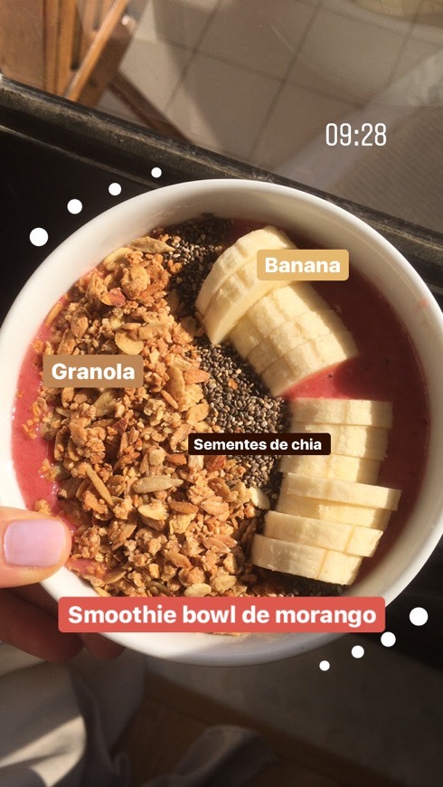 Moda Smoothie bowl de morango 