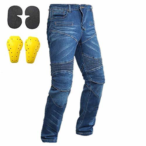 Products Hombre Mujer Motocicleta Pantalones Moto Pantalón Mezclilla Jeans Con Azul